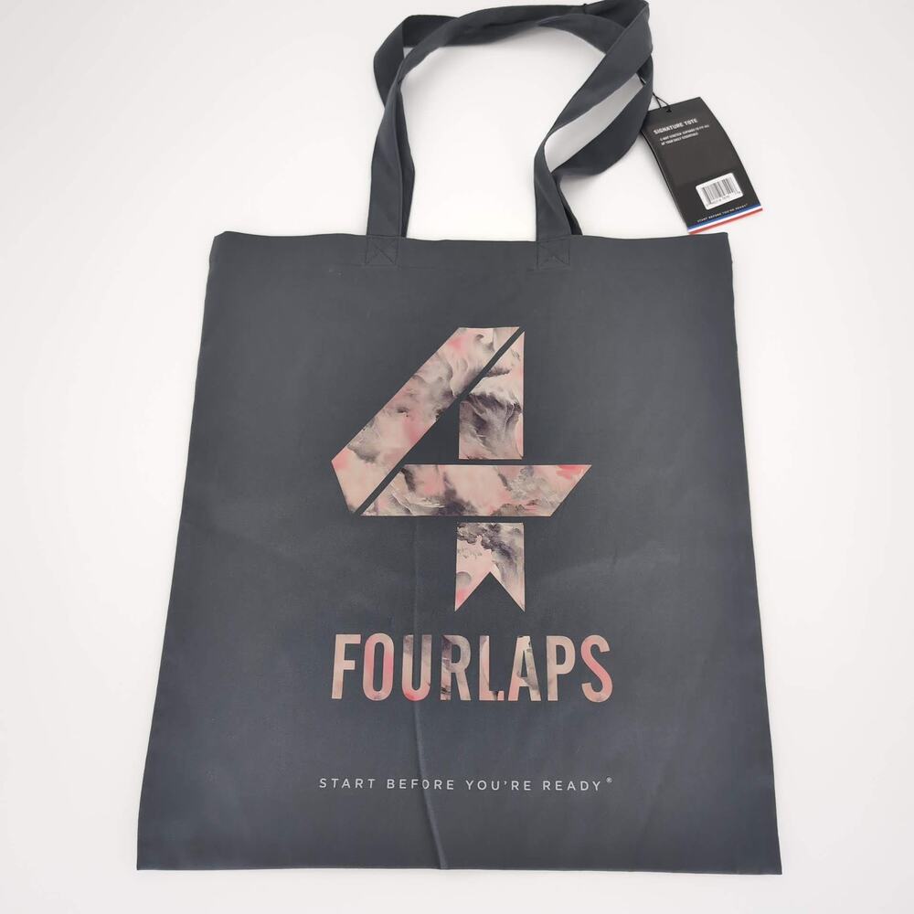 4 Laps/Four Laps Gray/Grey with Pink Camo Logo 2-Way Stretch Signature Tote NWT